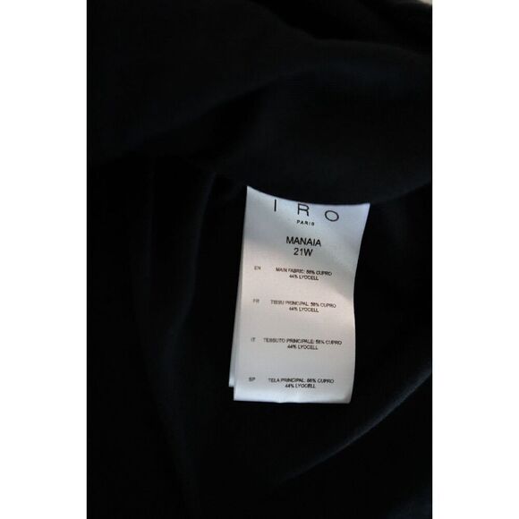 IRO WP33MANAIA Women's Sz 40 Black Sleeveless Manaia Draped Dress - Picture 6 of 11